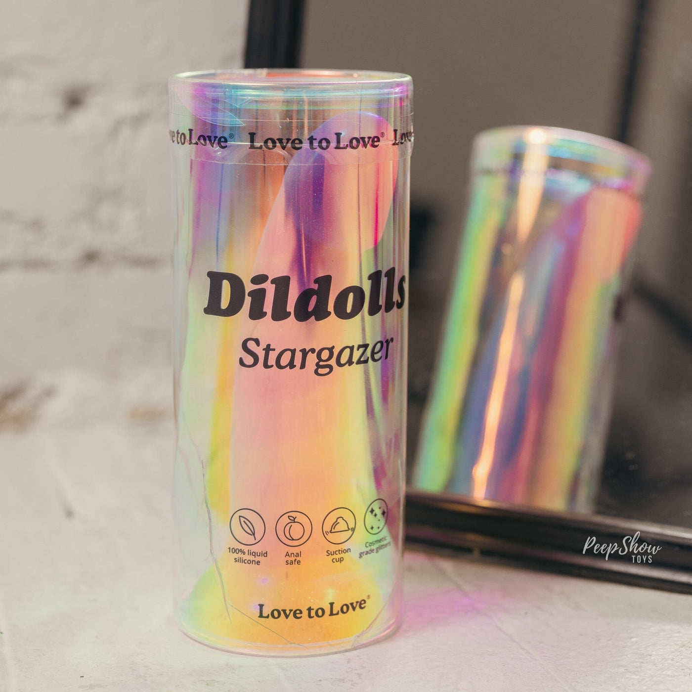 Dildolls Stargazer 6" Bright Silicone Dildo with Microfine Glitter - Hamilton Park Electronics