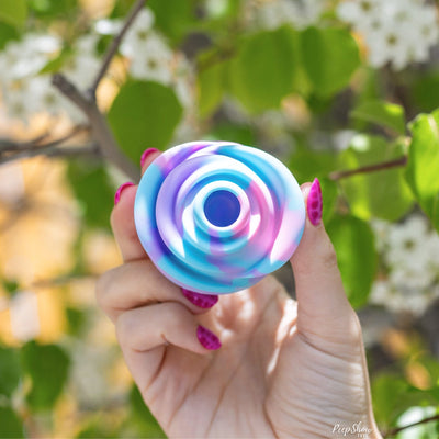 Zen Rose Suction Toy by Viben - 3 color marble - Hamilton Park Electronics
