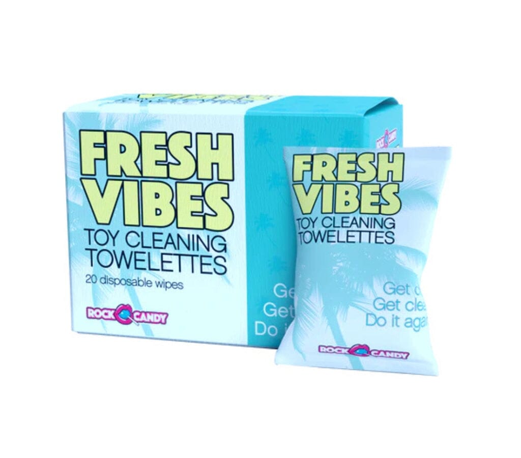 Fresh Vibes Individual Sealed Cleaning Wipes, 20-count, by Rock Candy - Hamilton Park Electronics