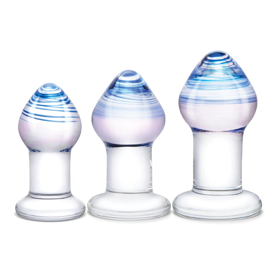 Pleasure Droplets Anal Training Kit - 3 Glass Plugs Hamilton Park Electronics Pleasure Droplets Anal Training Kit - 3 Glass Plugs Hamilton Park Electronics