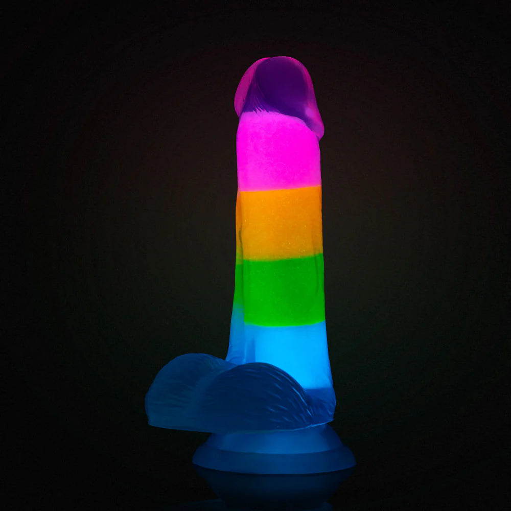Neo Elite Rainbow Rave - Glow + Dual-Density Suction Cup Dildo Hamilton Park Electronics Neo Elite Rainbow Rave - Glow + Dual-Density Suction Cup Dildo Hamilton Park Electronics