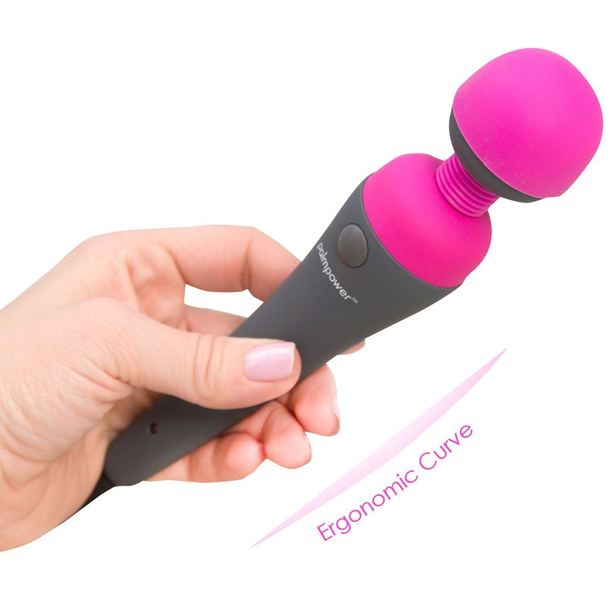 BMS PalmPower Wand Massager With Removable Silicone Cap - Hamilton Park Electronics