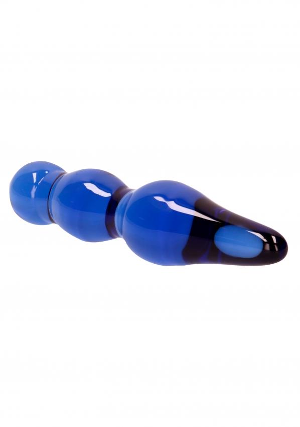 Lollypop Double-Ended Blue Glass Dildo by Chrystalino - Hamilton Park Electronics