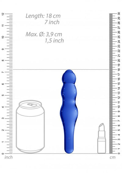 Lollypop Double-Ended Blue Glass Dildo by Chrystalino - Hamilton Park Electronics