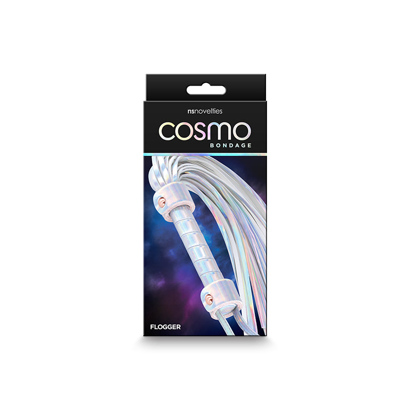 Cosmo Bondage Flogger, Rainbow Shimmer - Hamilton Park Electronics