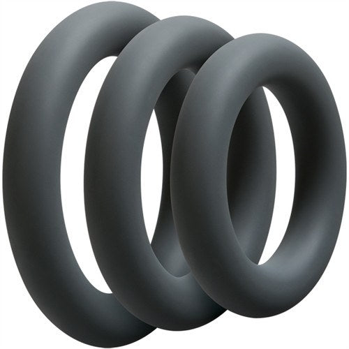 Set of 3 Optimale Thick Silicone Cock Rings - Hamilton Park Electronics