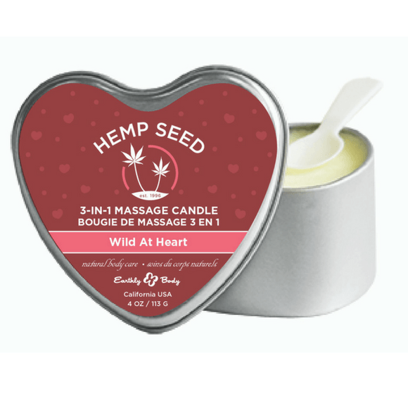 Earthly Body Wild At Heart 3-in-1 Hemp Seed Massage Candle - Hamilton Park Electronics