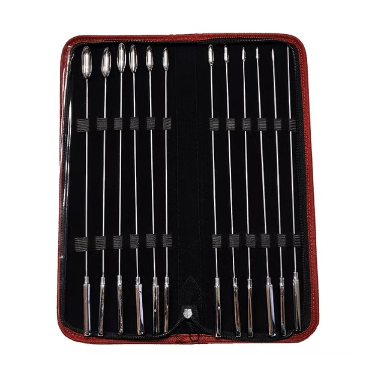 Stainless Steel 12-piece Rosebud Urethral Sound Kit - Hamilton Park Electronics