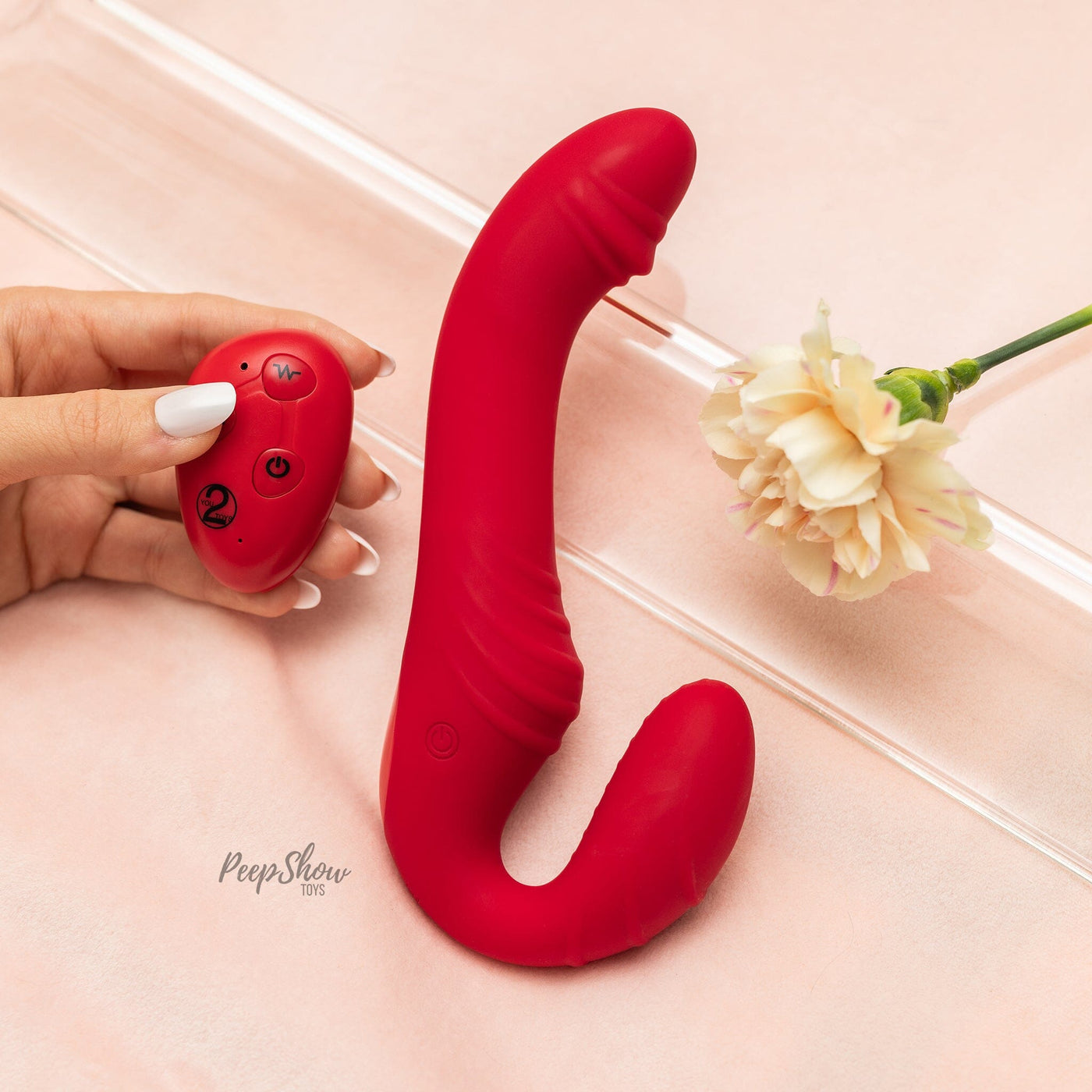 Triple Teaser Strapless Strap-On with Remote