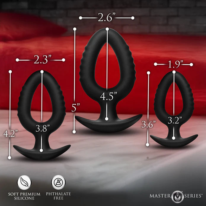 Master Series Pop Plugs - 3-Plug Anal Trainer Kit to XXL Hamilton Park Electronics Master Series Pop Plugs - 3-Plug Anal Trainer Kit to XXL Hamilton Park Electronics