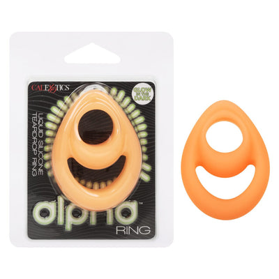 Alpha Teardrop Glow-in-the-Dark Penis & Testicles Ring, Soft Silicone - Hamilton Park Electronics