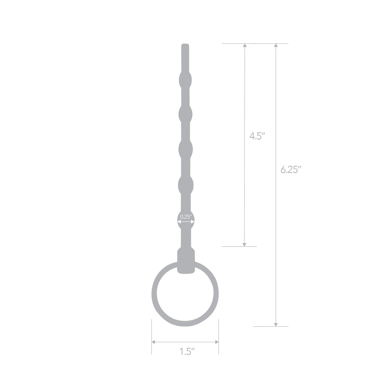 Beaded Urethral Sound, 4.5-Inch Stainless Steel - Hamilton Park Electronics