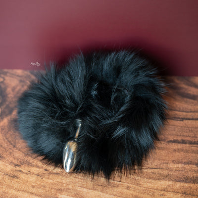Stainless Steel Plug with Real Fur Tail - Hamilton Park Electronics