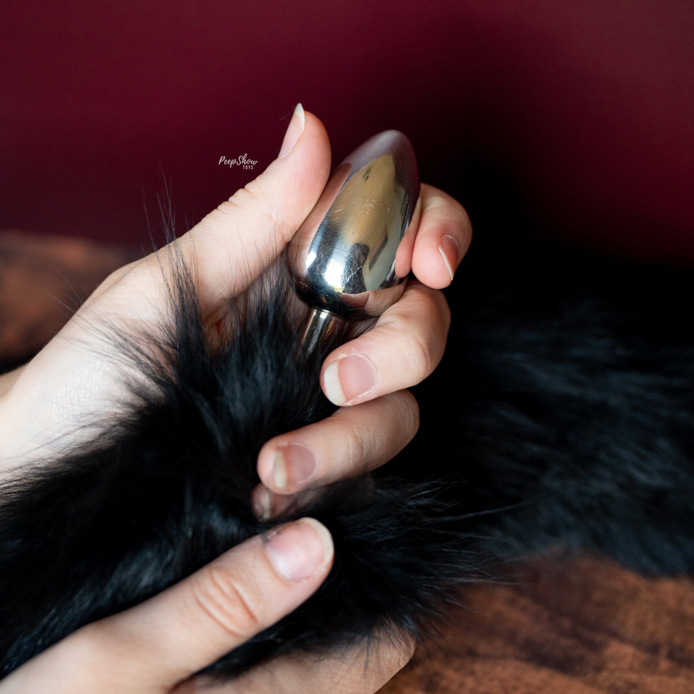 Stainless Steel Plug with Real Fur Tail - Hamilton Park Electronics