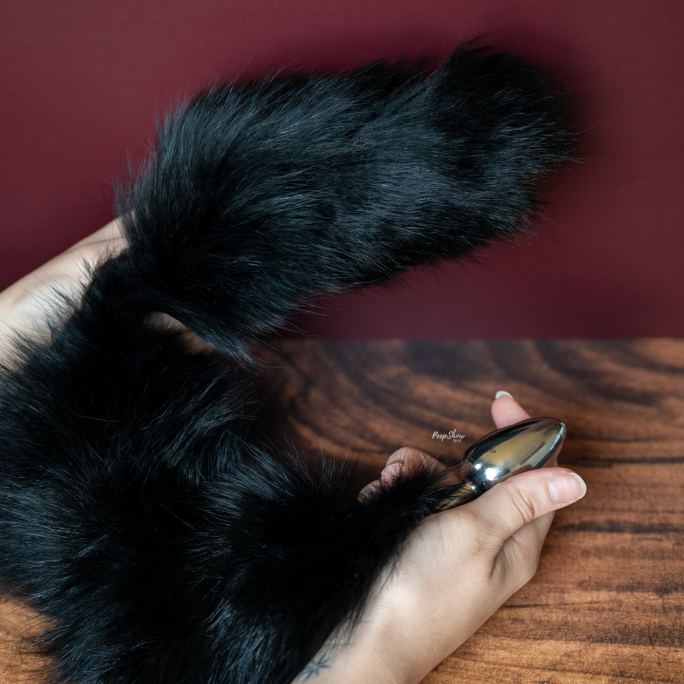 Stainless Steel Plug with Real Fur Tail - Hamilton Park Electronics