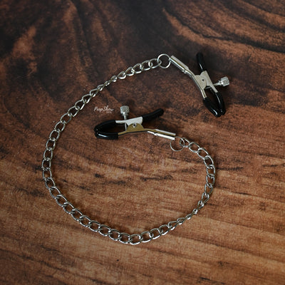 Chained Nipple Clamps - Adjustable with Padded Tips - Hamilton Park Electronics
