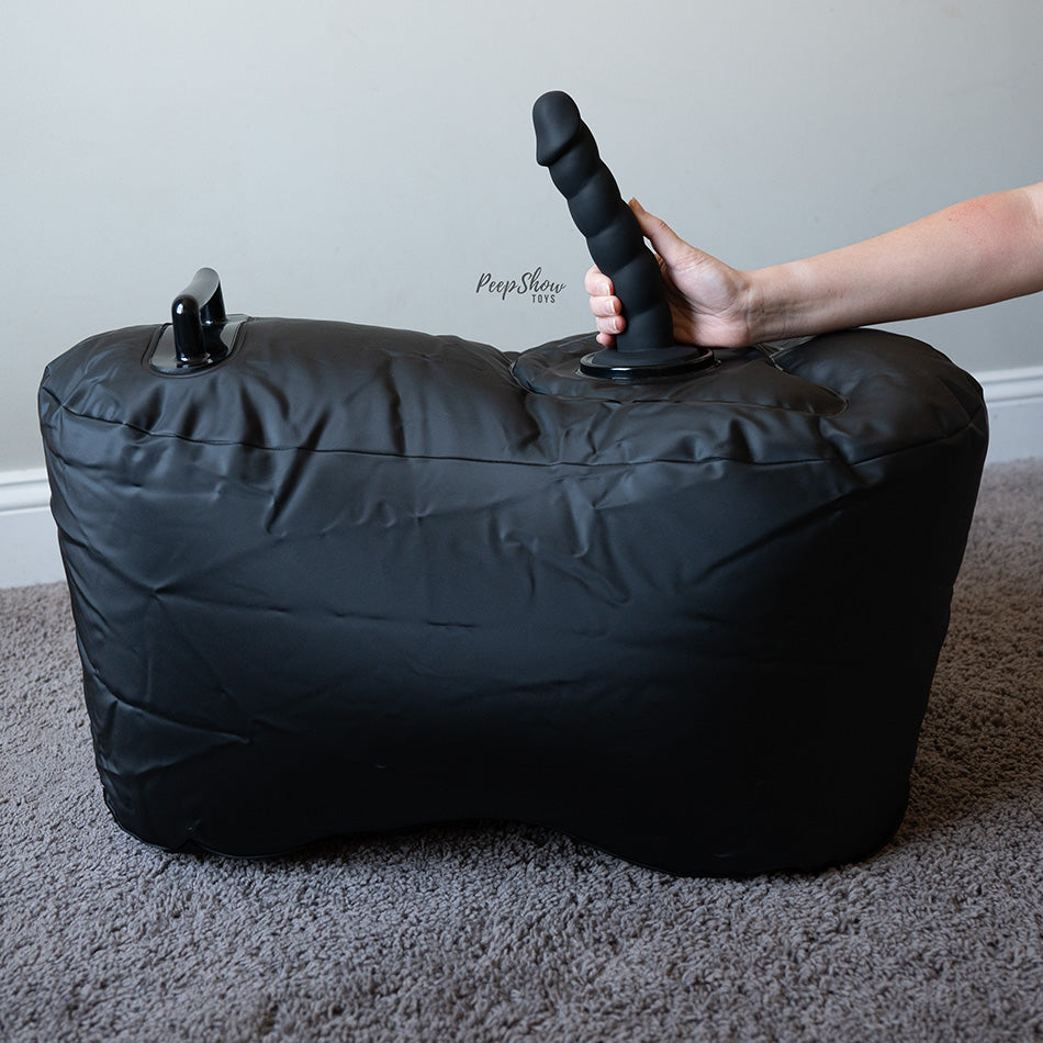 Body Dock Inflatable Love Seat Blow-Up Mount with Silicone Dildo
