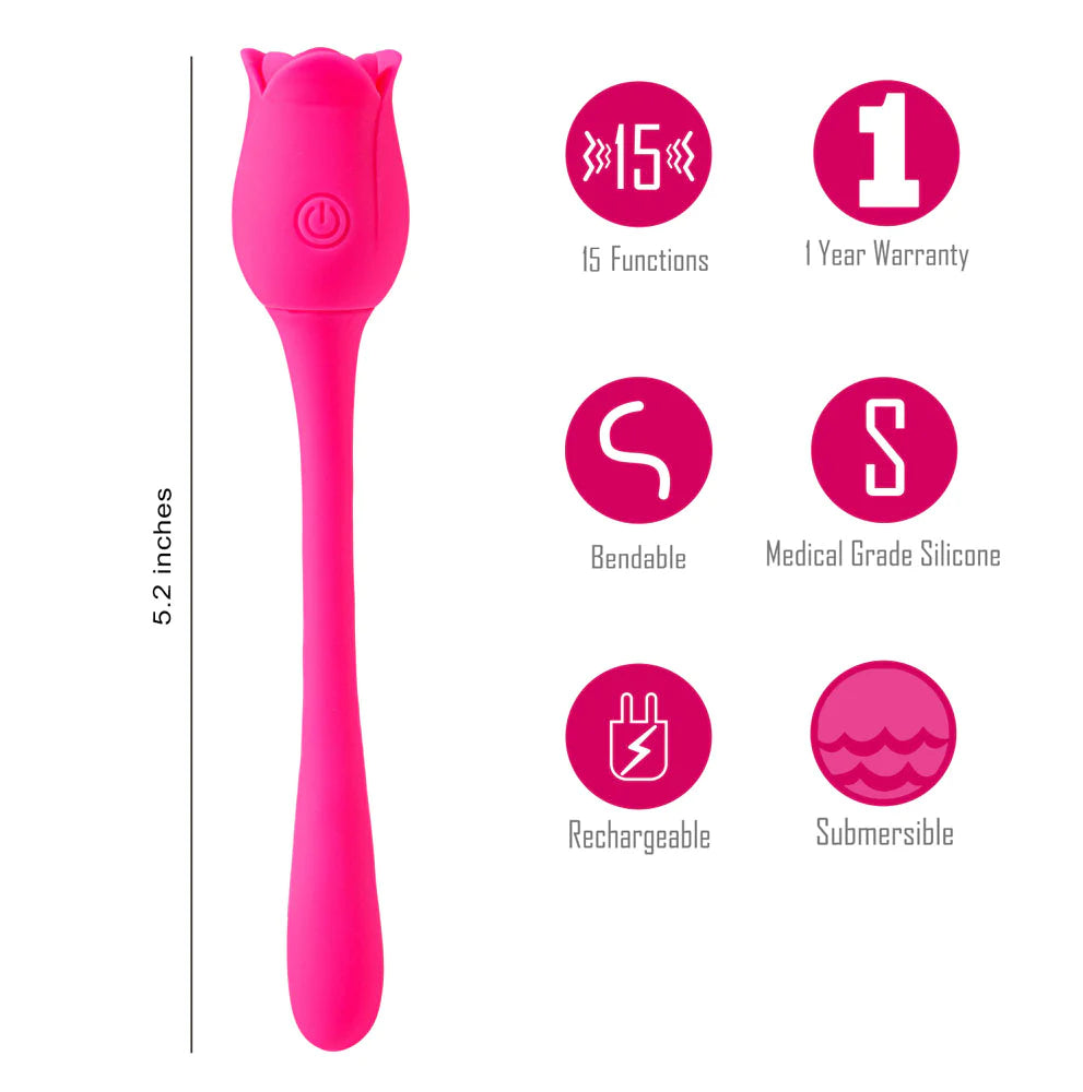 Vibelite Meadow 10-function dual-stimulating Tulip vibrator Hamilton Park  Electronics