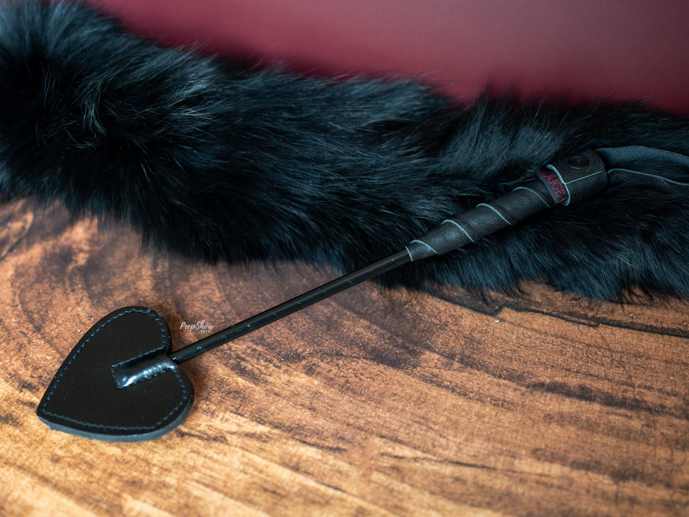 Black Leather Mini Spade Paddle