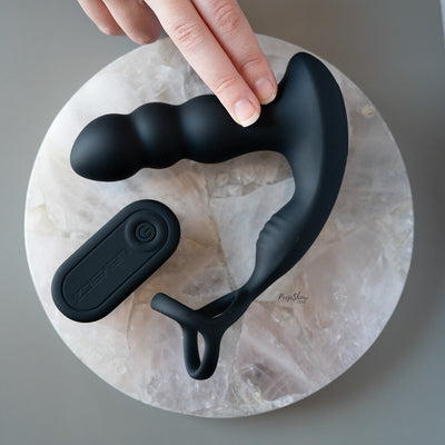 Vibrating & Rotating Prostate Stimulator + Cock Ring - Hamilton Park Electronics