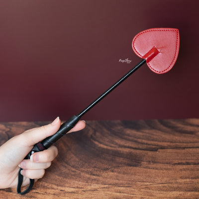 Red Leather Mini Spade Paddle