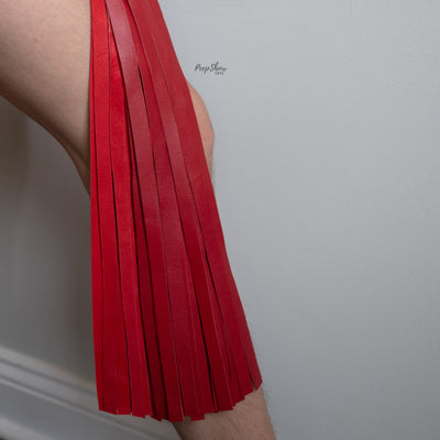 Wooden Handle + Leather Flogger - Hamilton Park Electronics