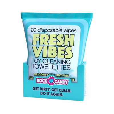 Fresh Vibes Toy-Cleaning Towelettes Travel Pack, by Rock Candy - Hamilton Park Electronics