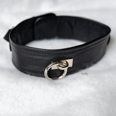 Plain Leather BDSM Collar, Real Leather by Rouge - Hamilton Park Electronics