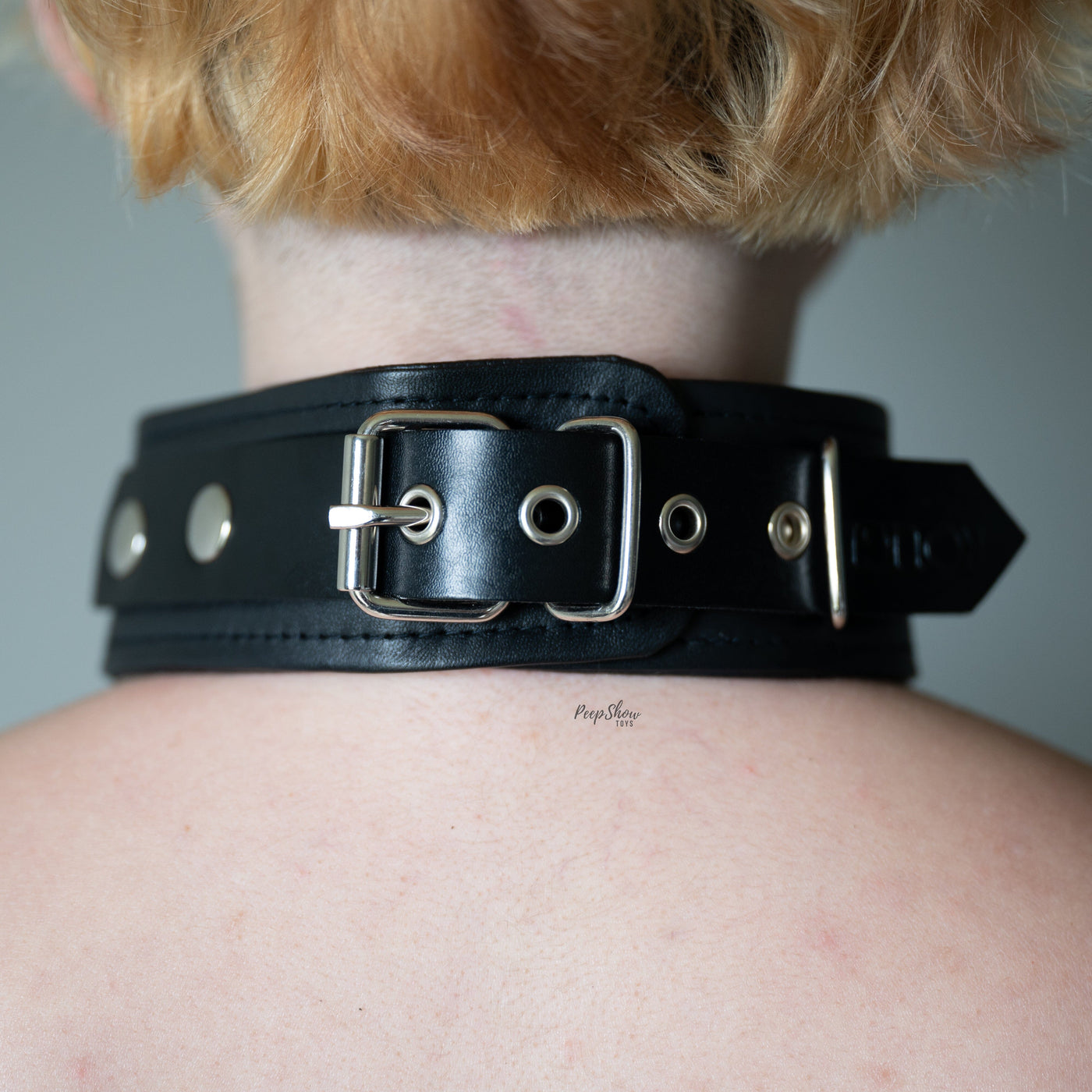 Plain Leather BDSM Collar, Real Leather by Rouge - Hamilton Park Electronics