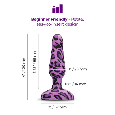 Leopard Novice Plug Vibrating Anal Toy for Beginners