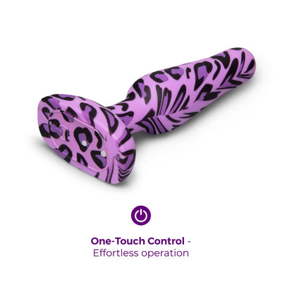 Leopard Novice Plug Vibrating Anal Toy for Beginners