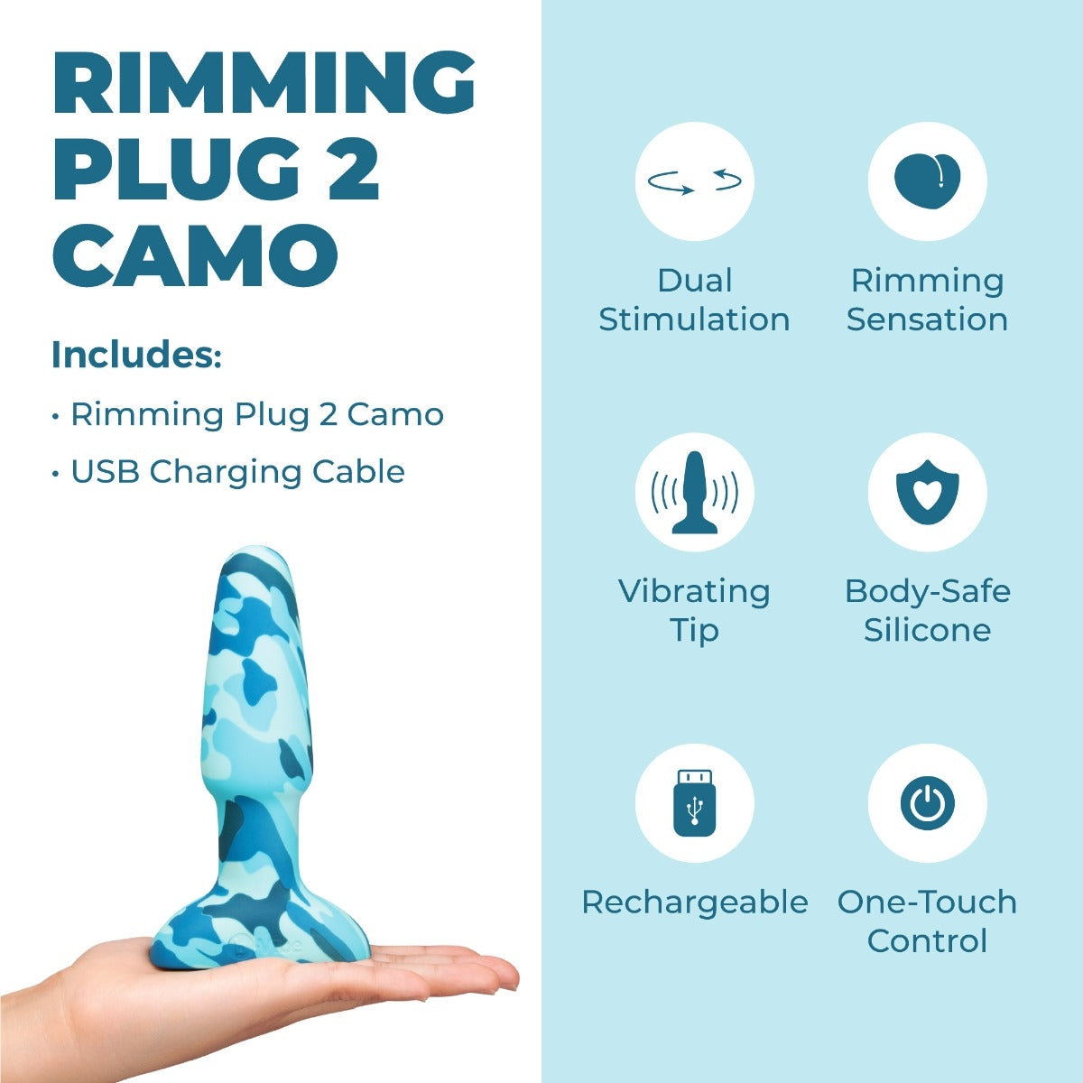 Camo Rimming Plug 2 by b-Vibe