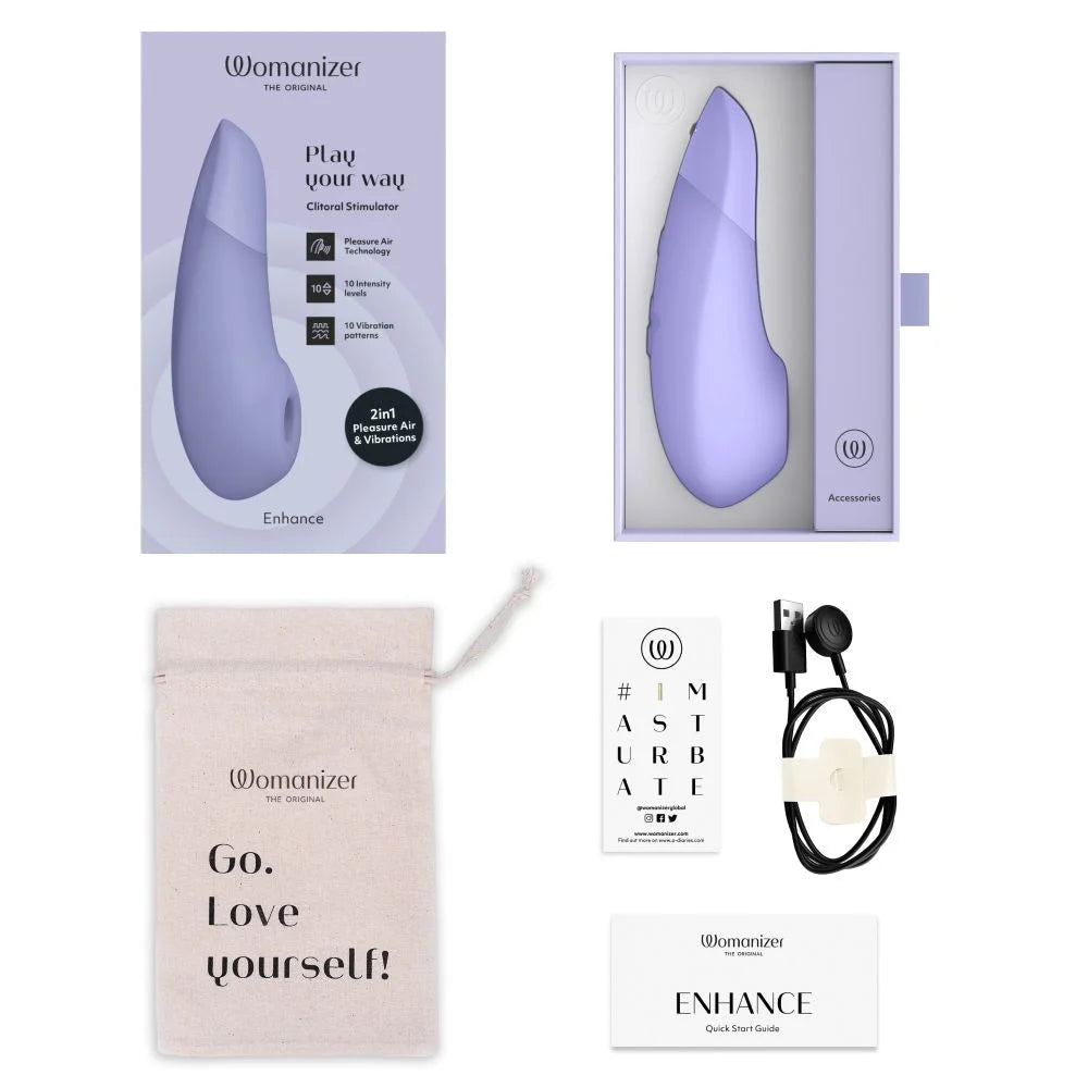 Womanizer Enhance - Clitoral Air Pulse + Rumbly Vibration - Hamilton Park Electronics