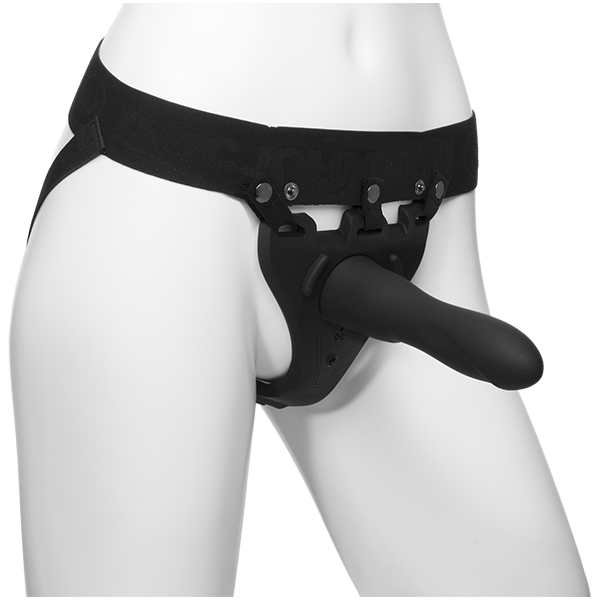 Doc Johnson Body Extensions Be in Charge Hollow Strap On System with Vibrations & Remote Control - Hamilton Park Electronics