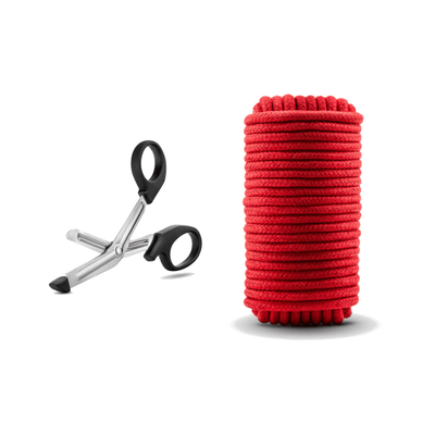 Blush Temptasia Bondage Rope & Safety Scissors Bundle - Hamilton Park Electronics