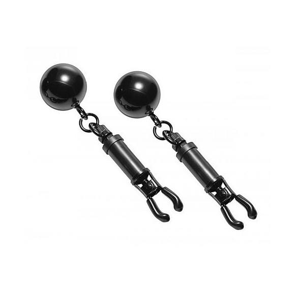 Black Bomber Nipple Clamps with Ball Weights - Hamilton Park Electronics