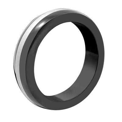 M2M Metal Cock Ring Black with Stainless Steel Band 3 Sizes - Hamilton Park Electronics