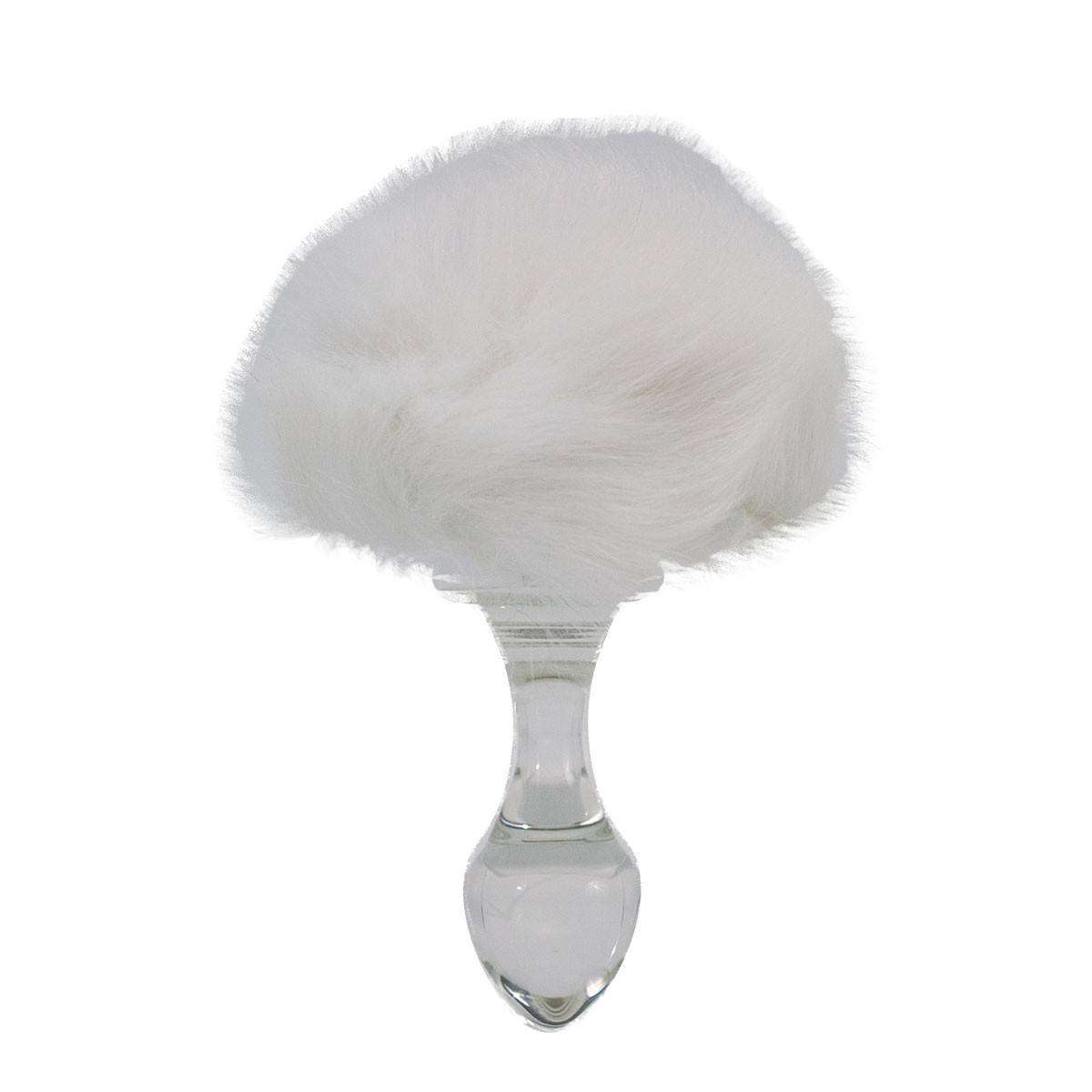 Magnetic Bunny Tail Glass Butt Plug By Crystal Delights - Hamilton Park Electronics