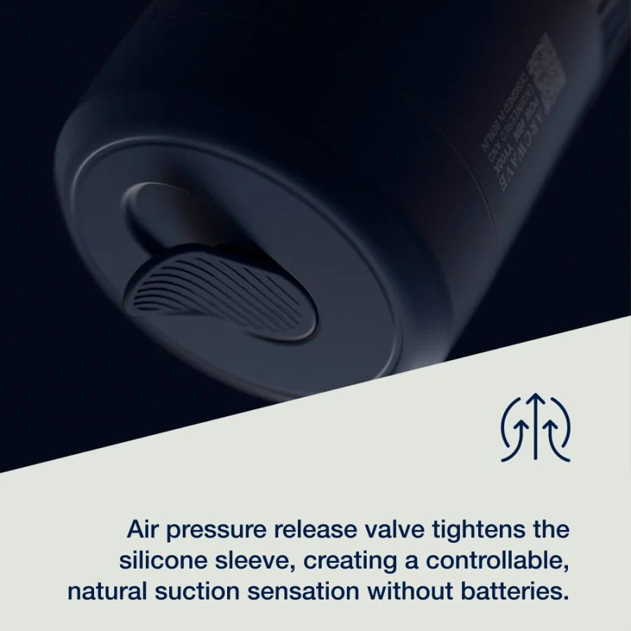 Arcwave Pow - Soft Silicone Penis Stroker with Air Pressure Valve - Hamilton Park Electronics