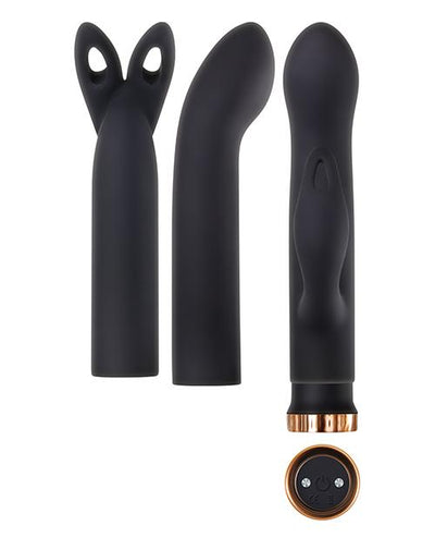 Four Play Interchangeable Bullet Vibrator with 3 Attachments by Evolved - Hamilton Park Electronics