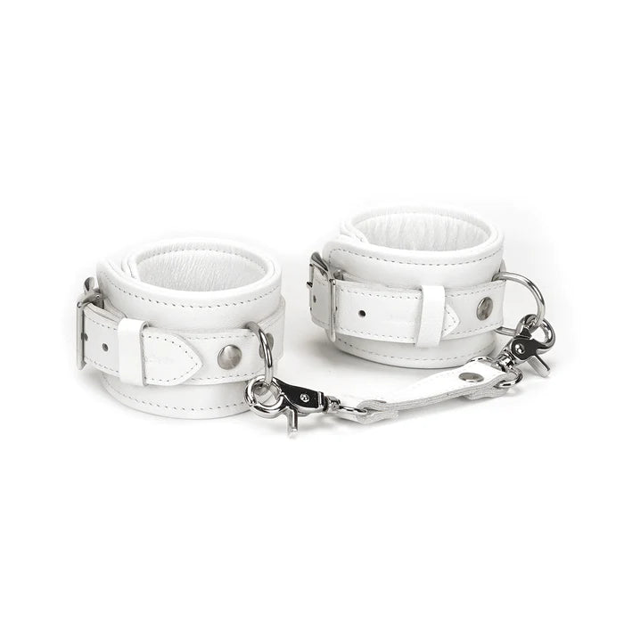 Fuji White Leather Wrist Cuffs - Hamilton Park Electronics