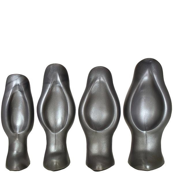 G squeeze™ Vaginal Plug by SquarePegToys® - SuperSoft Silicone, 4 Sizes - Graphite