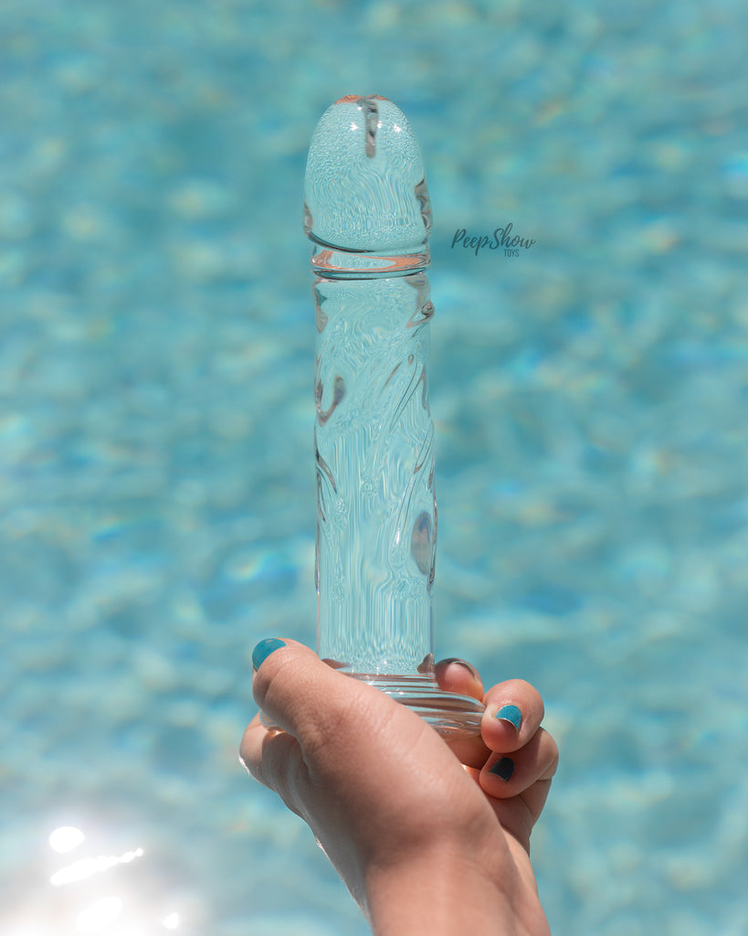 Blown Medium Realistic Glass Dildo by Spartacus Hamilton Park Electronics