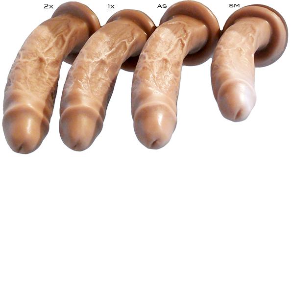 SquarePegToys® Mel Harness SuperSoft Bronze Silicone Dildo with Suction Cup - Hamilton Park Electronics