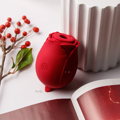 Blossom Rose Suction Vibrator with Licking Tongue - Hamilton Park Electronics