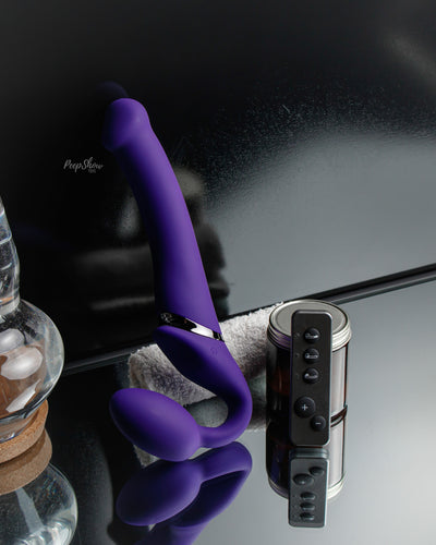 Strap-On-Me Vibrating Bendable Strap-On Dildo with Remote Control - Hamilton Park Electronics