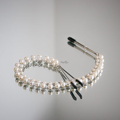 Midnight Pearl Chain Nipple Clips By Sportsheets - Hamilton Park Electronics