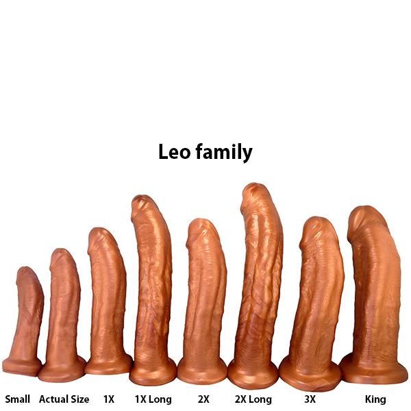 SquarePegToys® Leo Harness SuperSoft Bronze Silicone Dildo with Suction Cup - Hamilton Park Electronics
