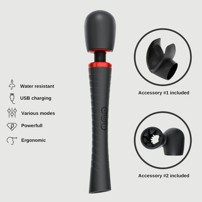 Man Wand Xtreme Vibrator with Penis Attachments - Hamilton Park Electronics