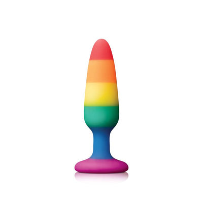 NS Novelties Colours Pride Edition Rainbow Butt Plug with Suction Base 2 Sizes - Hamilton Park Electronics